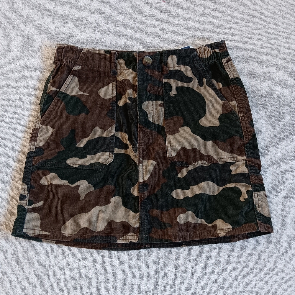 aeo ♡ corduroy camo skirt american eagle